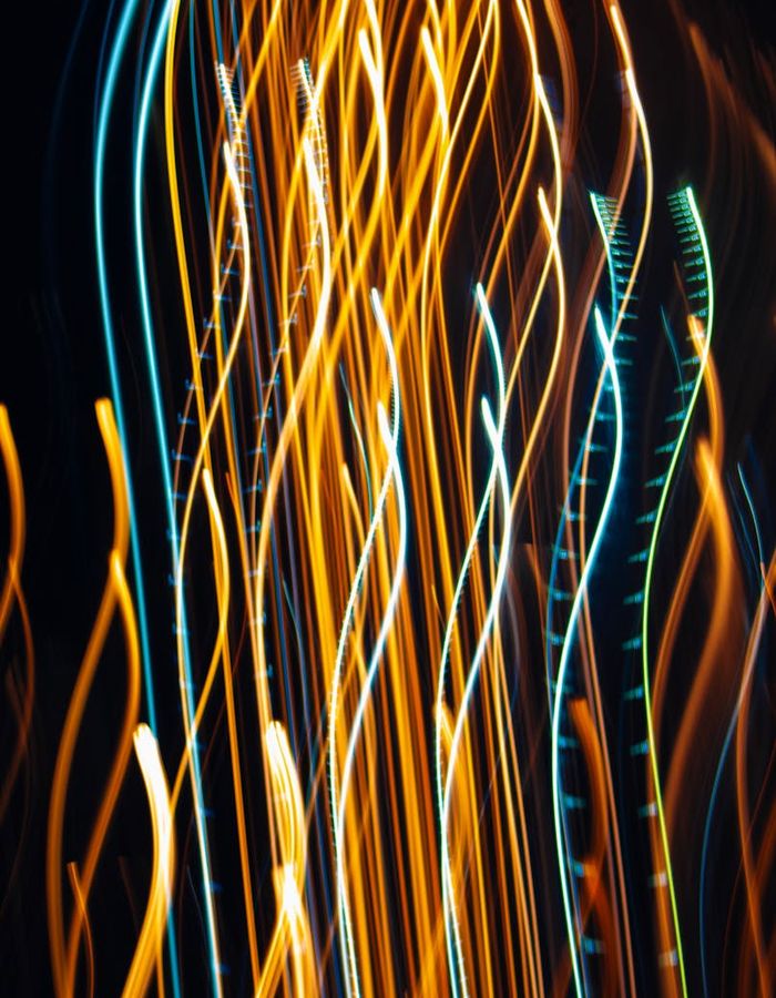 Abstract glowing lines representing internal energy flow